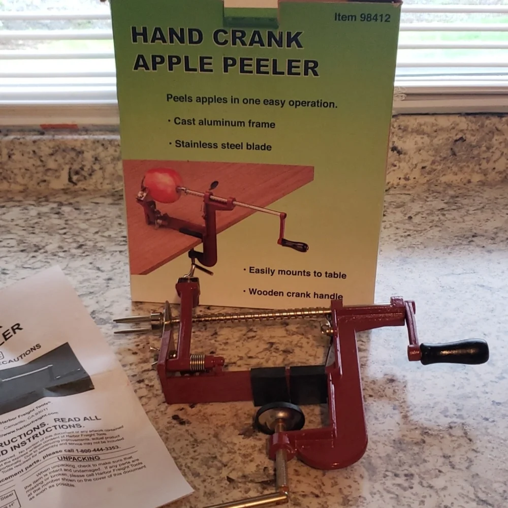 Apple peeler hand crank stainless steel blade